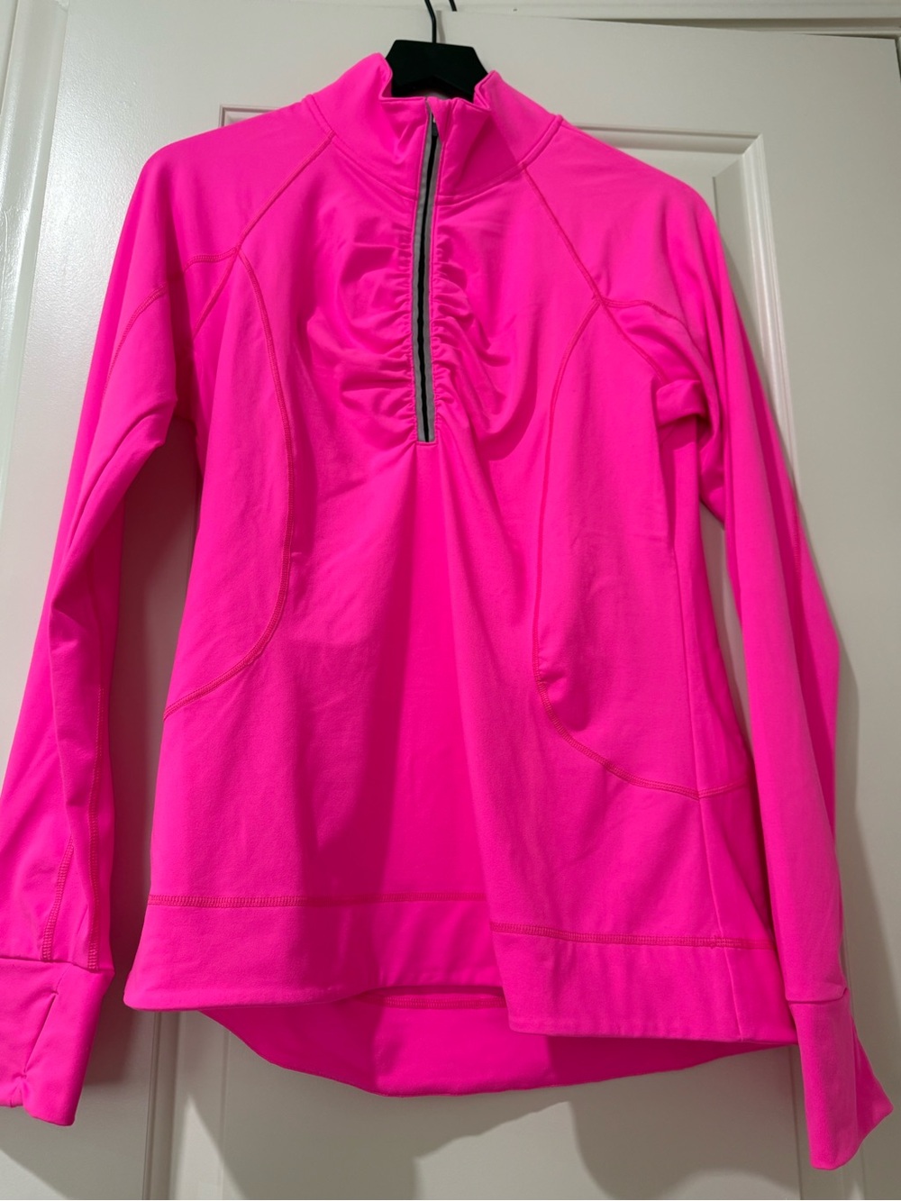 Victoria's Secret Sport VSX Knockout Athletic Running Half-Zip Pink Jacket; L